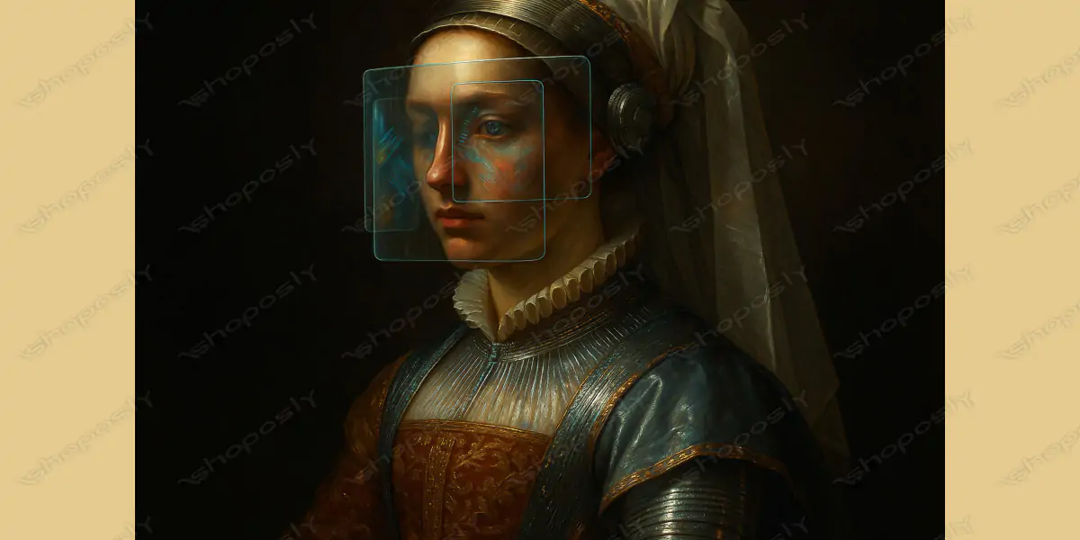 AI Portrait Fusion: “Neo-Renaissance Sentinel” – Futuristic Old Master Style Digital Painting