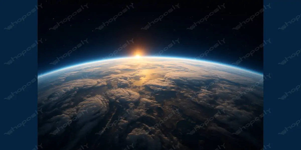 Earth’s Majestic Sunrise from Space – 1536 x 1024 Pixels, DPI: 72 Pixels/Inch – PNG Format