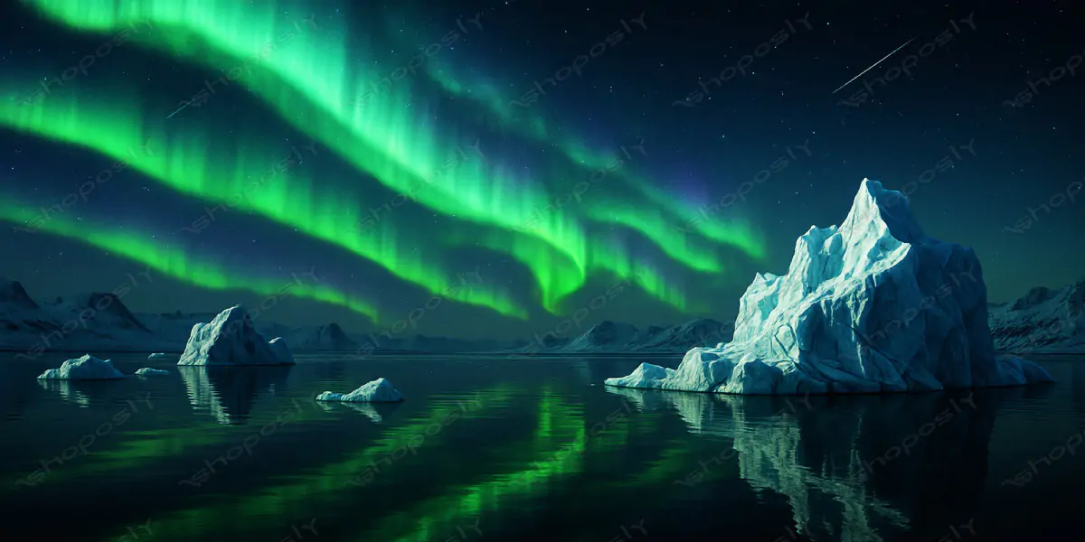 Majestic Northern Lights – Ultra-Wide, Dreamlike AI Landscape Series (6 Images, 4500 x 3000 px)