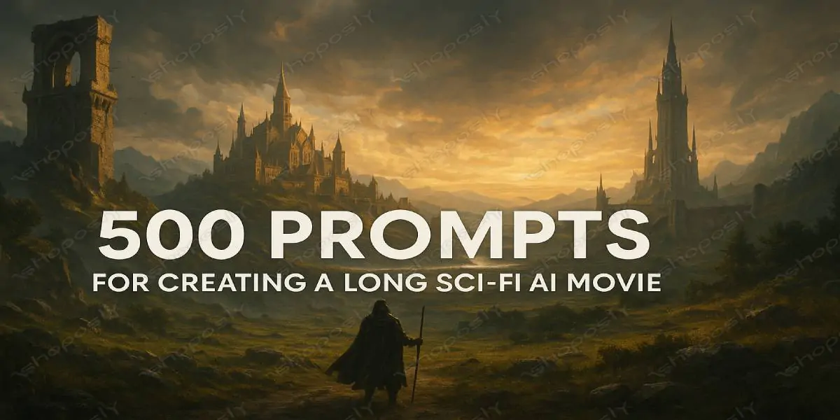 500 Cinematic AI Video Prompts to Create a Long Sci-Fi Movie – Epic Story Arc for Sora, Runway, etc.