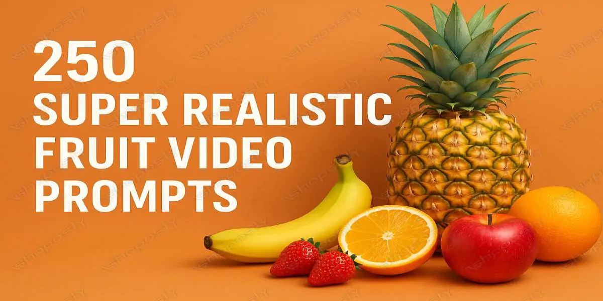 250 Ultra-Realistic AI Video Prompts – Global Fruits Collection for Sora, Runway, Kaiber, and more