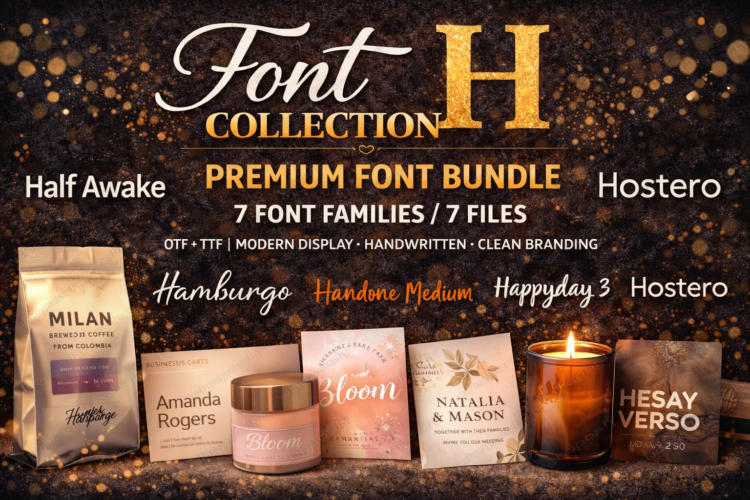 New 2026 Font Collection H – Premium Font Bundle (7 Families / 7 Files ...